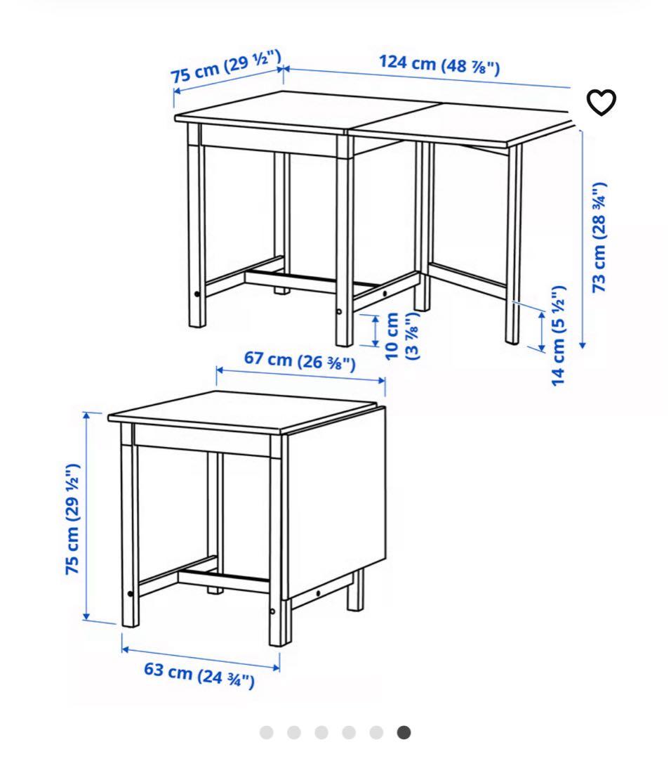 【直接受け取り】IKEA PINNTORP ゲートレッグテーブル
