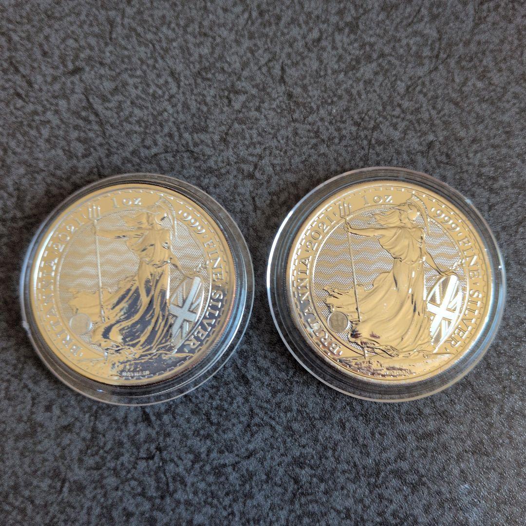 2021年ブリタニア銀貨1オンス2枚セット