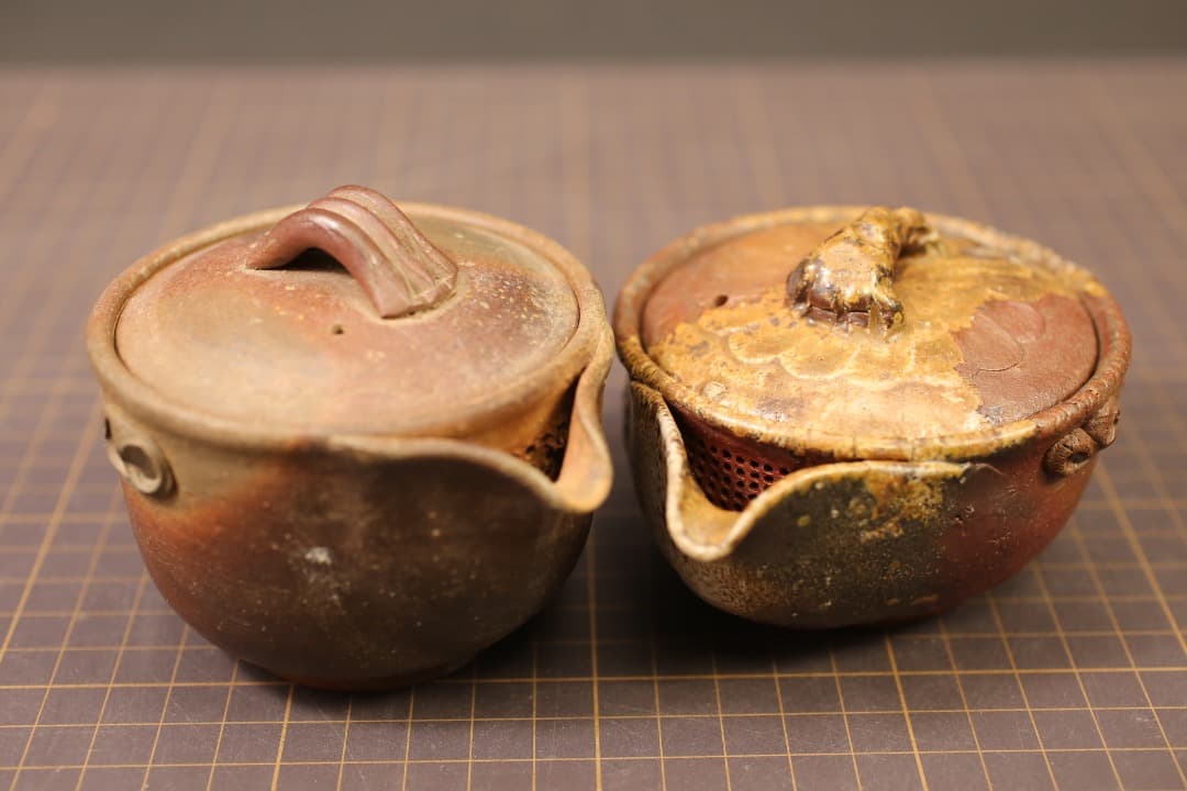 【即購入可】備前焼／宝瓶／２点まとめて／急須／煎茶／茶道／古玩／骨董／古美術