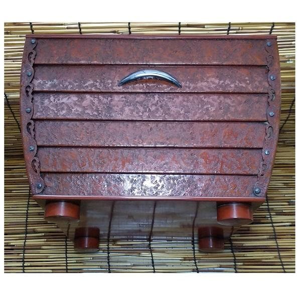 青木義清　静楽堂　共箱無し　緋銅/鎧胴