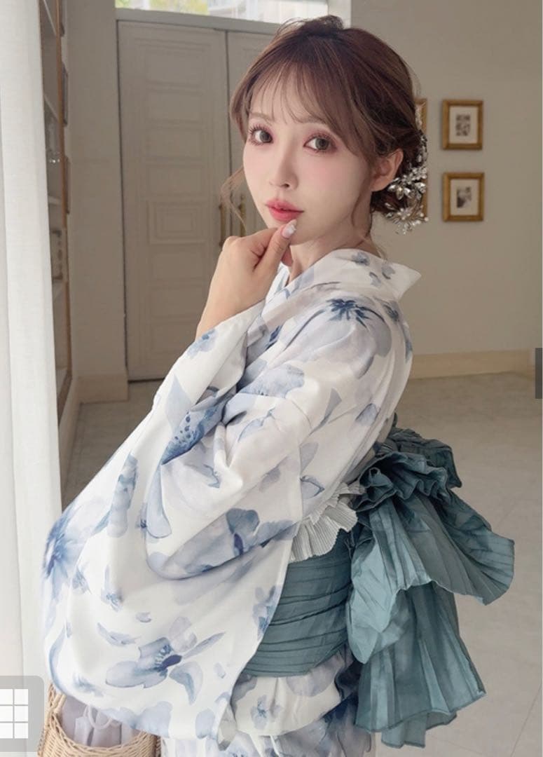 GRL [fy027] 水彩花柄浴衣セット 2WAY セパレート　レギュラー