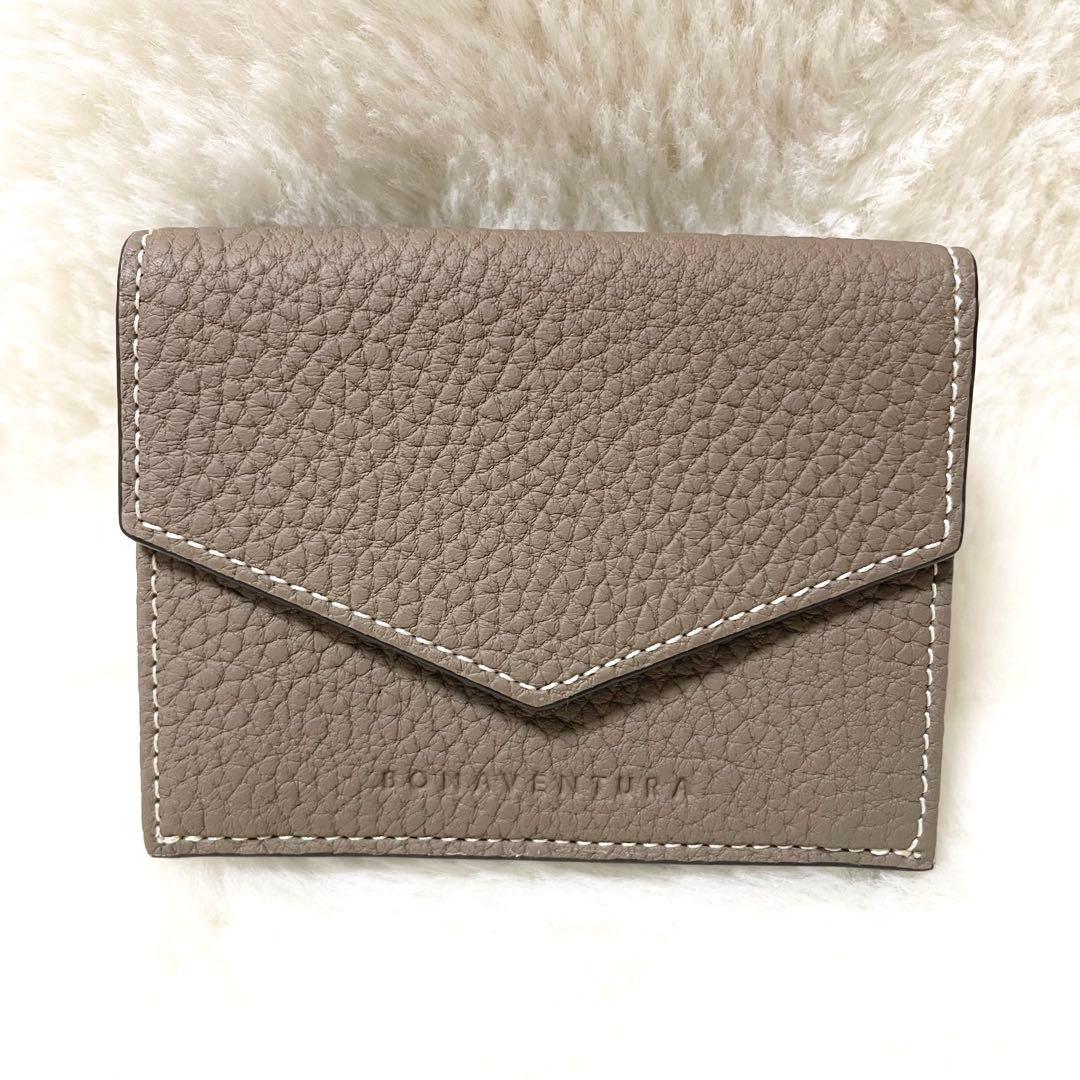 【未使用級✨】 ボナベンチュラ 三つ折り 財布 スモール ウォレット ベージュ
