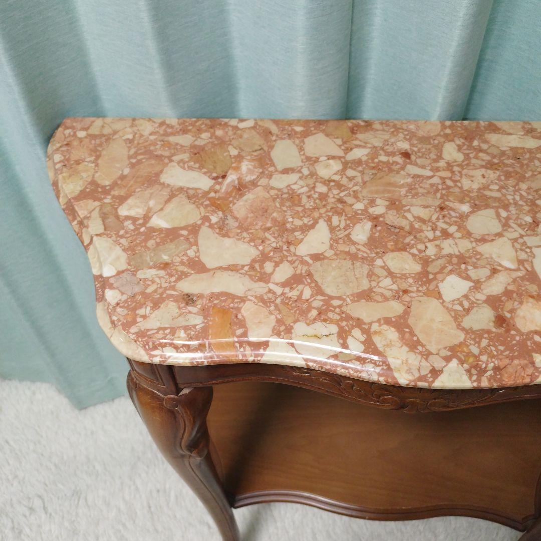 レトロ　イタリア製 猫脚　大理石 コンソール クラシック サイドテーブル