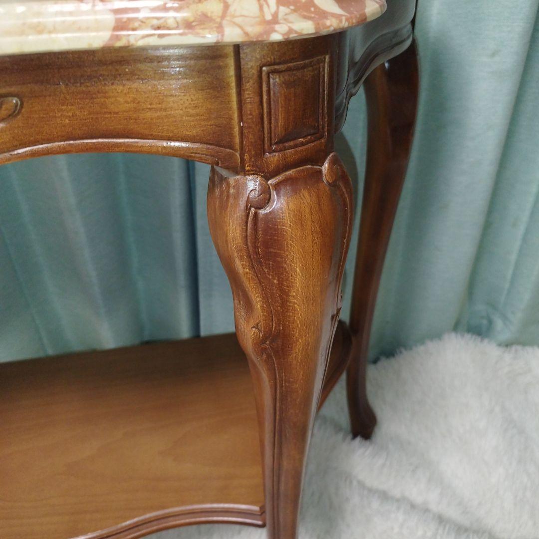 レトロ　イタリア製 猫脚　大理石 コンソール クラシック サイドテーブル