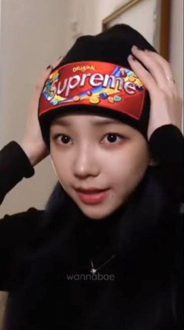 supreme シュプリーム　ビーニー　ニット帽　aespa カリナ着用