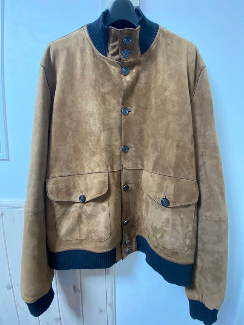 n*s様 20万 秋冬 アルテア スエード レザー ジャケット ブラウン 茶 最