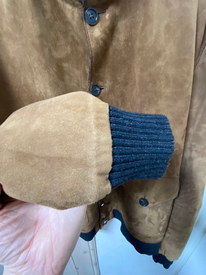 n*s様 20万 秋冬 アルテア スエード レザー ジャケット ブラウン 茶 最