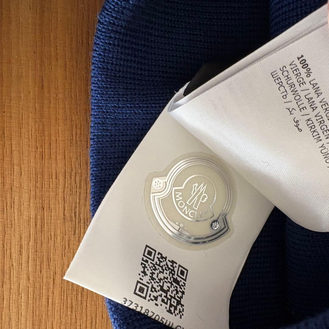 週末値下げ 新品 モンクレール グルノーブル ニット帽 ブルー系　正規品