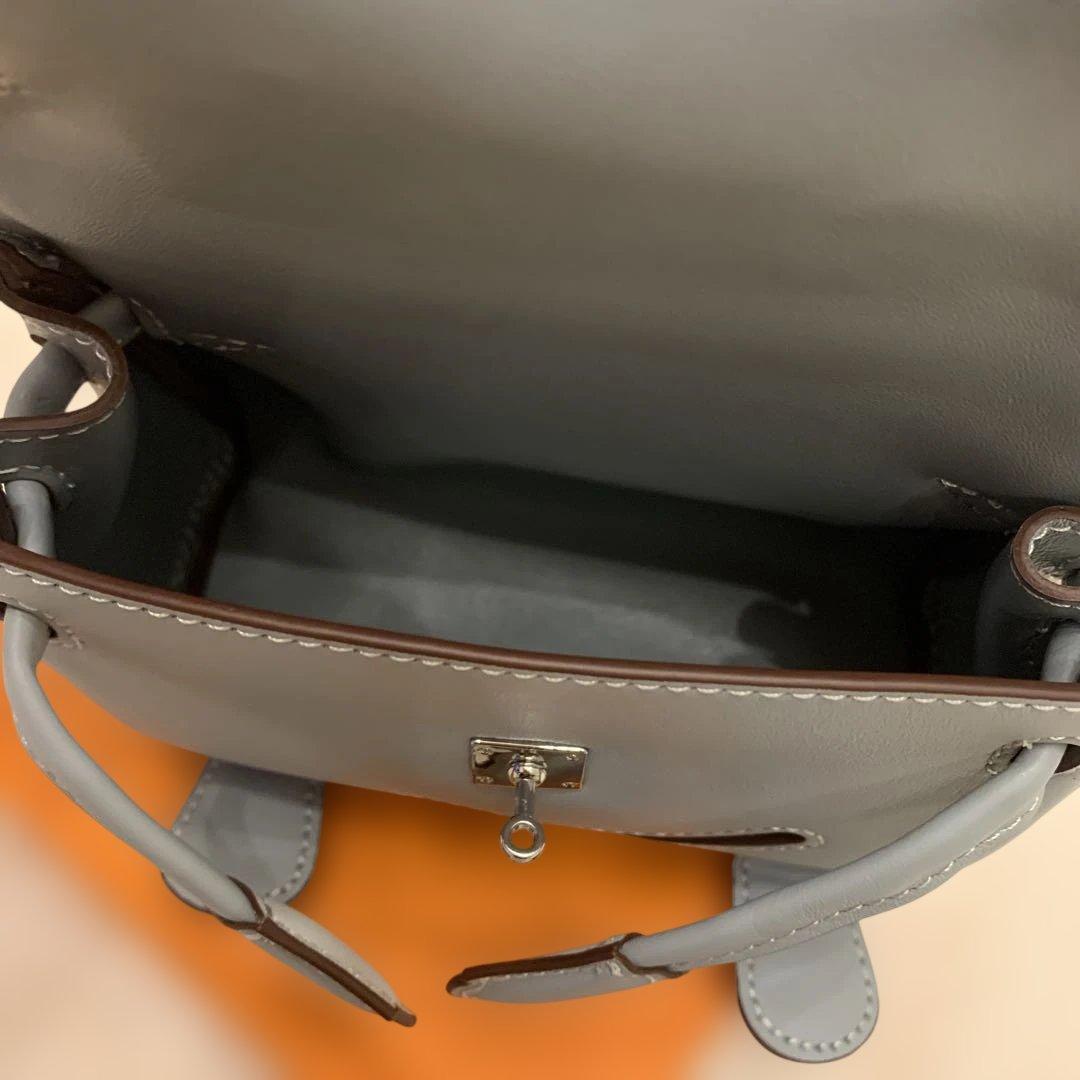 ミニケリードールバッグ ブルーグレー