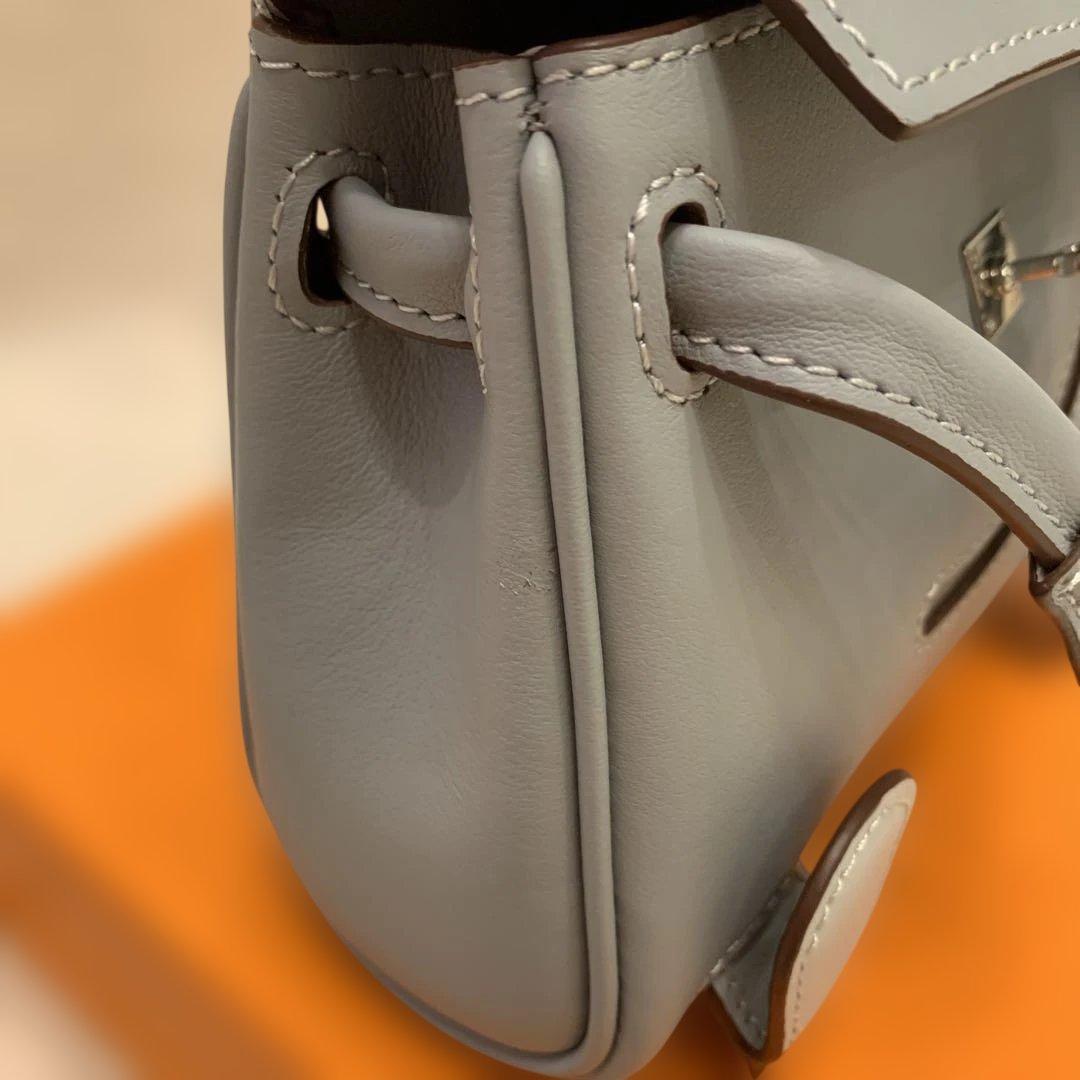 ミニケリードールバッグ ブルーグレー