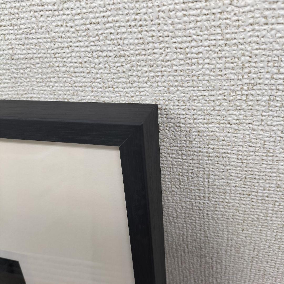 幾何学的抽象スクリーンプリントアートパネル 木製 展示品(Q-2512OB3)