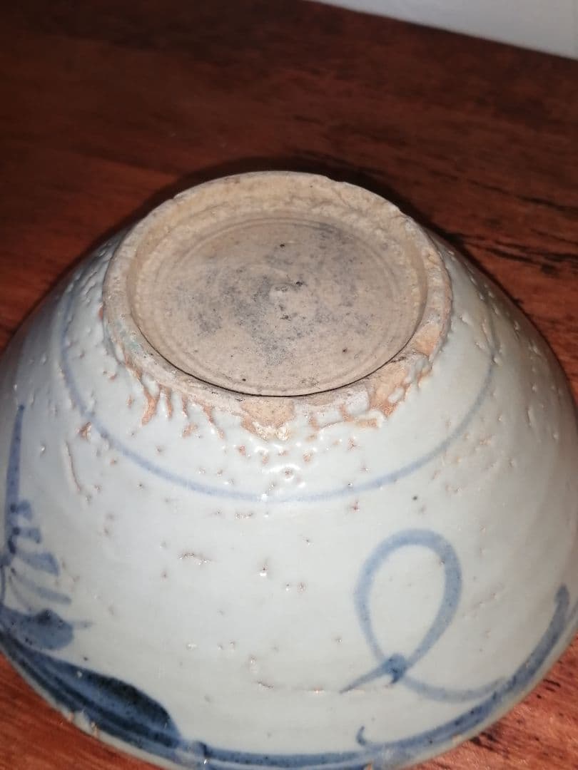 中国 元時代 元朝 泉州 徳化古窯 古染付 茶碗