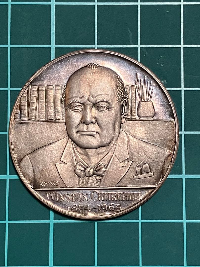 へ*ま様 チャーチル 純銀メダル SV925 28.5g 英国 Spink
