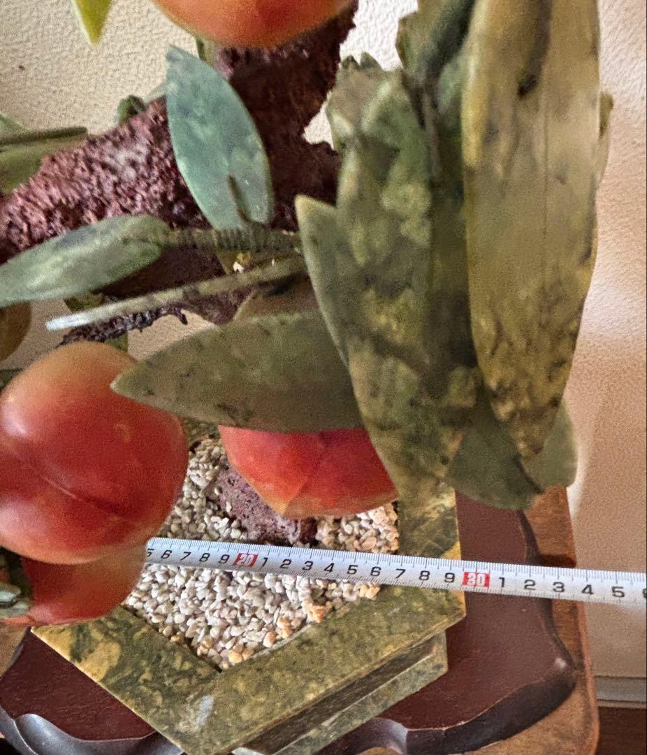 ☆大特価！☆天然石の果物の木の置物