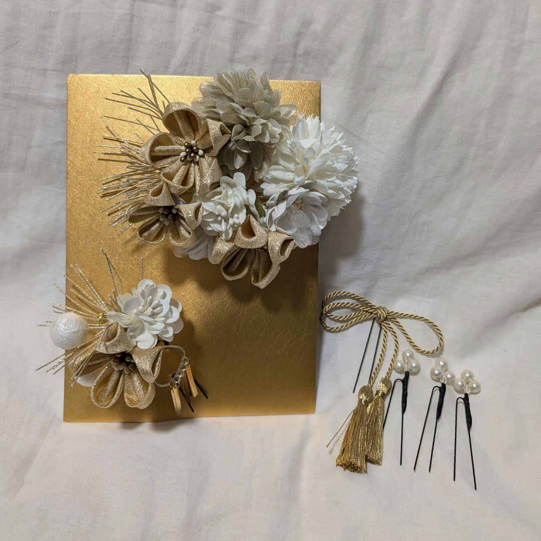 【美品】成人式 卒業式 振袖用 小物セット （バッグ・草履・ファー・髪飾り）