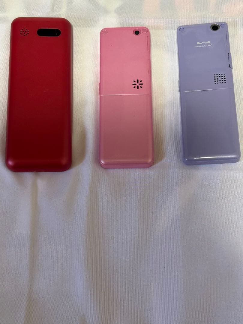 ウィルコム 電話機 ハニービー、スウィーテァ DIGNO 3台とアダプター