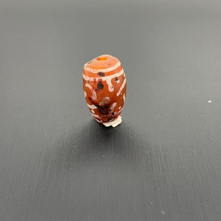 【アンティーク ビーズ】エッジドカーネリアン ビーズ 16.4mm