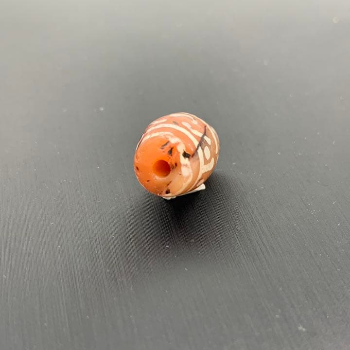 【アンティーク ビーズ】エッジドカーネリアン ビーズ 16.4mm