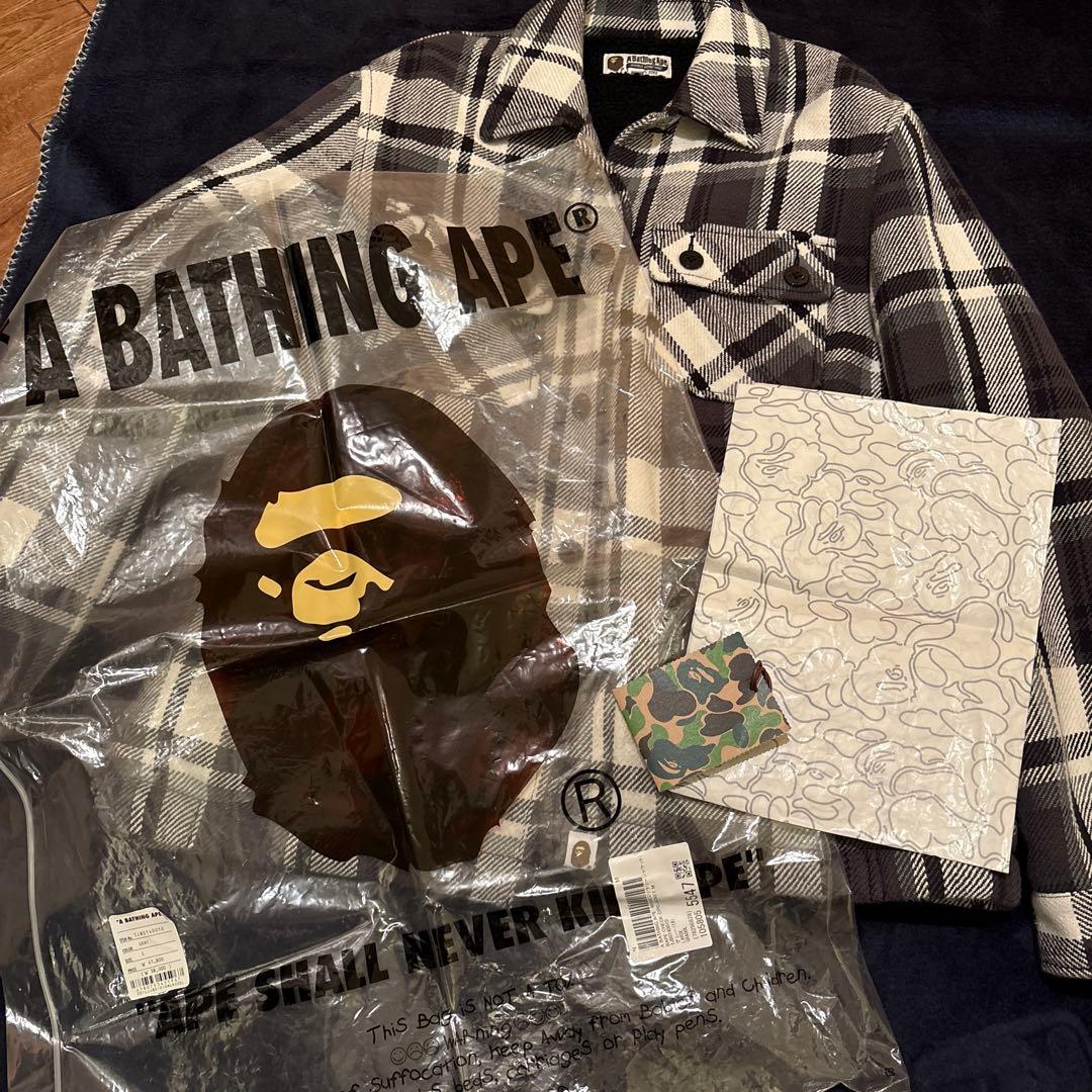 A BATHING APE CPOジャケットエイプ チェック　キムタク