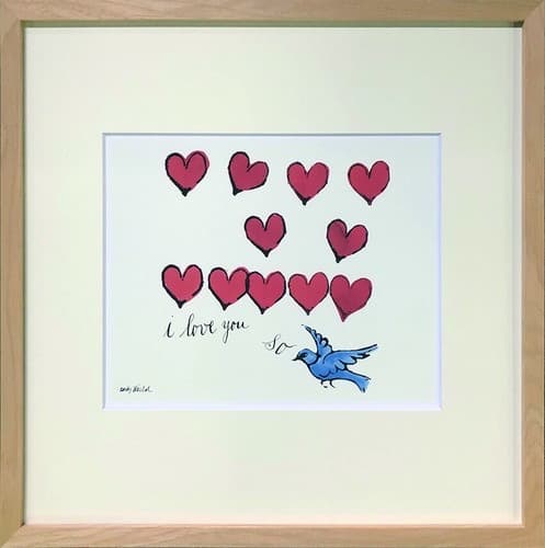 アンディ・ウォーホル 「 I LOVE YOU SO, C. 1958」額付