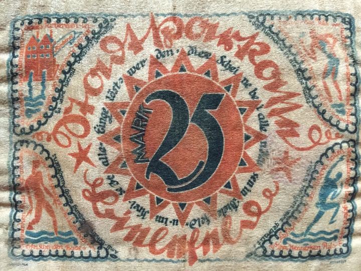 ドイツ1921年 25マルク 布幣