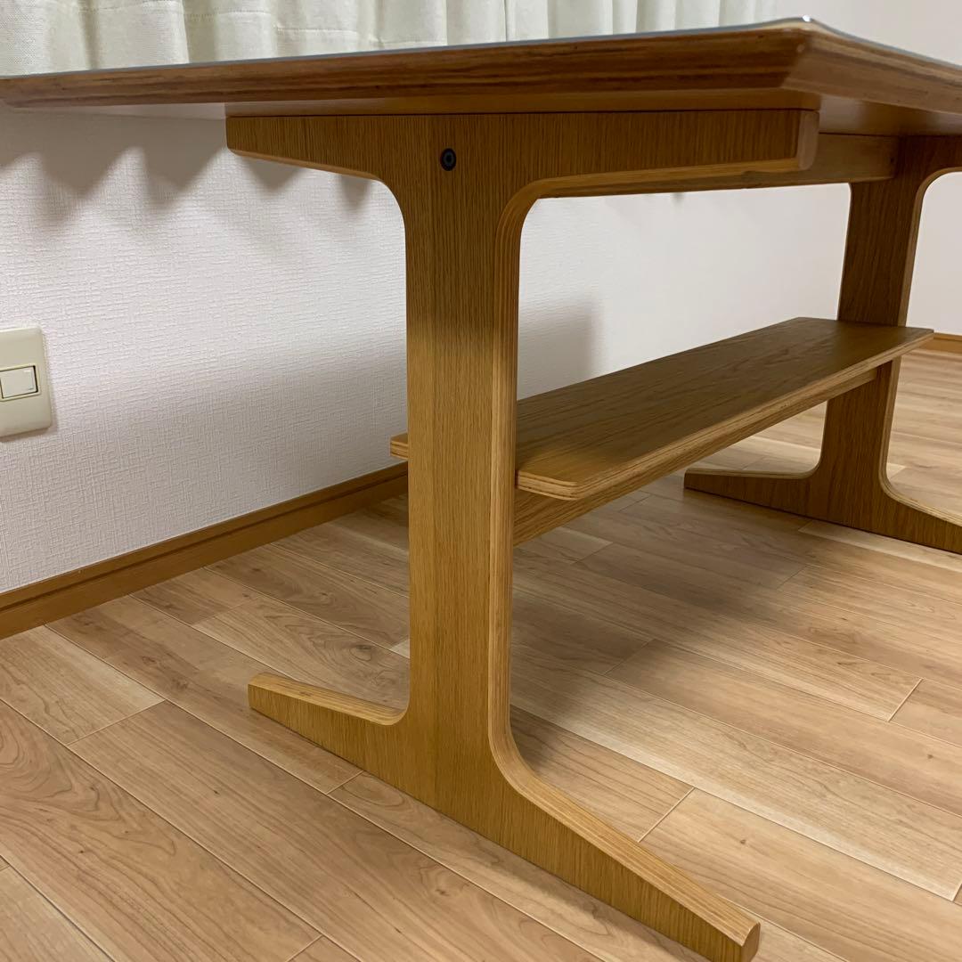 無印良品 リビングでもダイニングでもつかえるテーブル・２・オーク材 マット付き