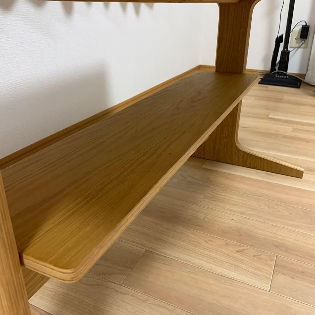 無印良品 リビングでもダイニングでもつかえるテーブル・２・オーク材 マット付き