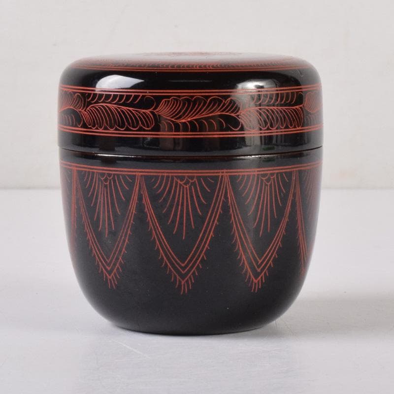 茶道具　蒟醤塗　キンマ塗　棗　合わせ箱　V　7382