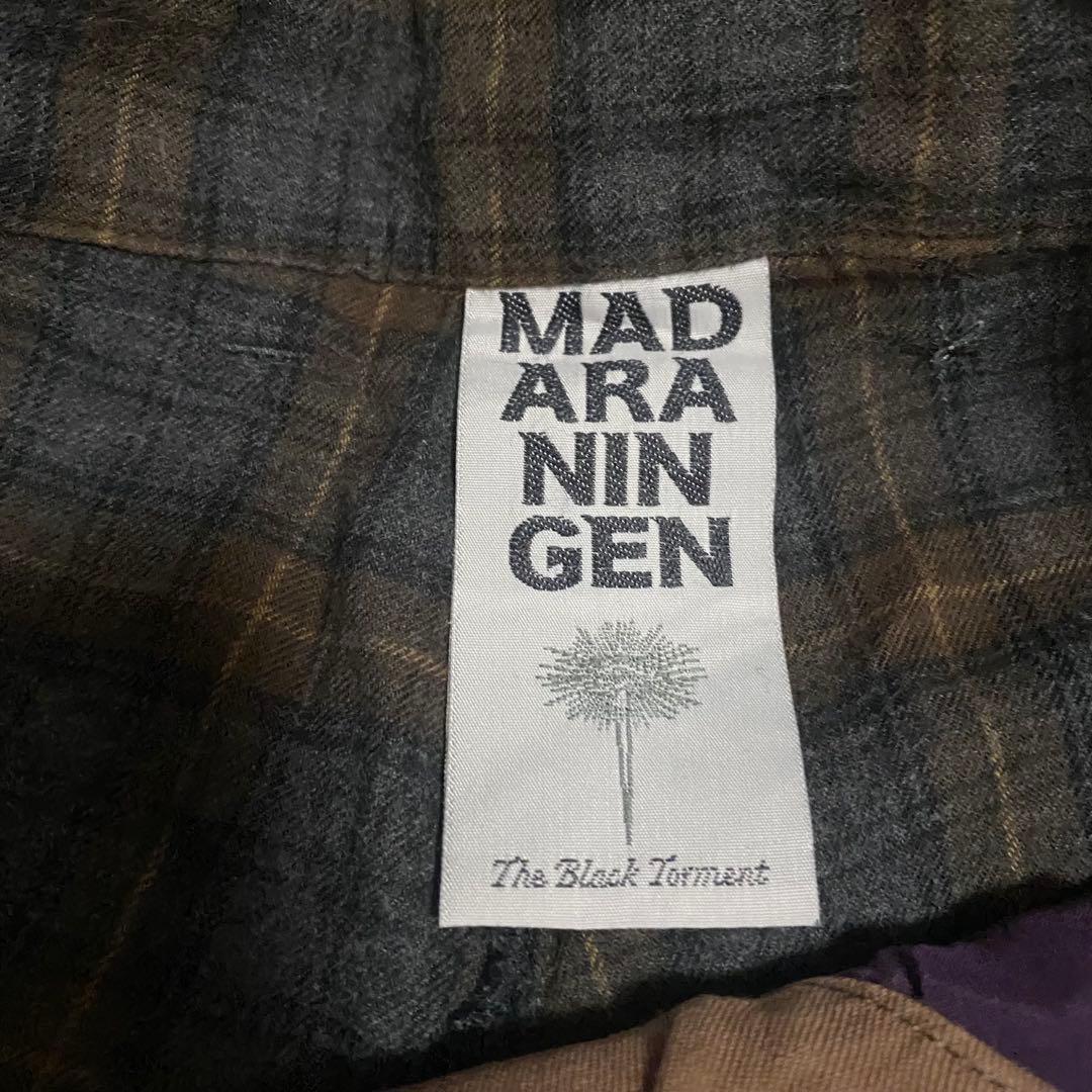 MADARANINGEN 京 ボタンフライ タータンチェック サルエルパンツ