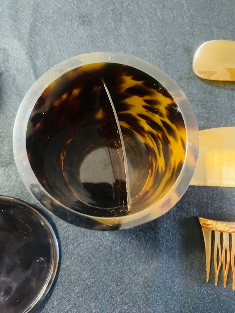 本鼈甲　まとめ売り　小槌　鼈甲　白甲　アクセサリー　櫛　在銘　良生　小物入れ