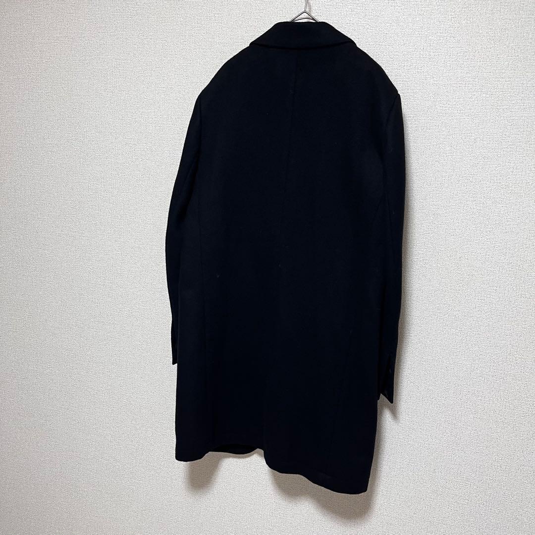 Leo　　　ウール　ダブル　チェスターコート　黒