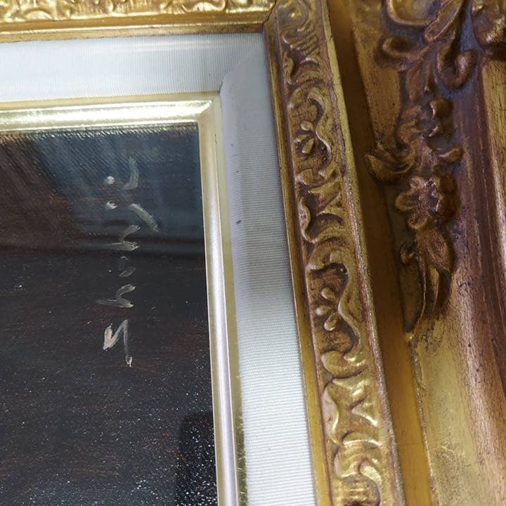 上尚司　絵画　黒のジャンパースカート　原作　油絵