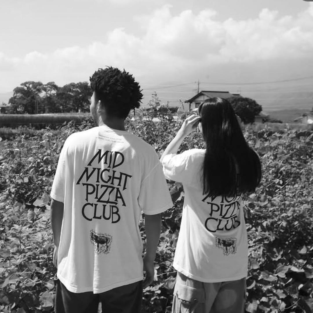 mid night pizza club Tシャツ White