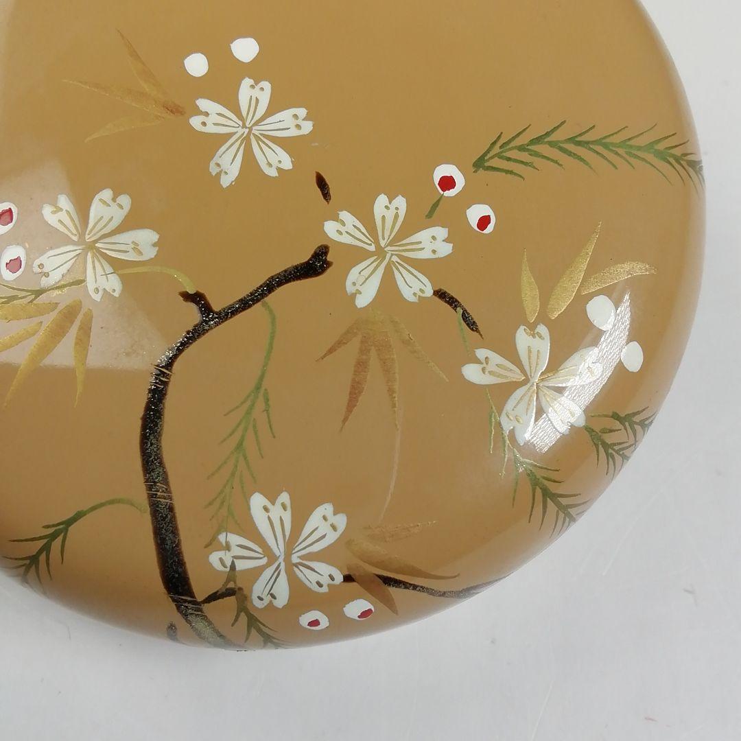 Ｔ９９８　棗　『白塗』『しだれ桜蒔絵』『中棗』『大下宗香 作』　共箱　茶道具