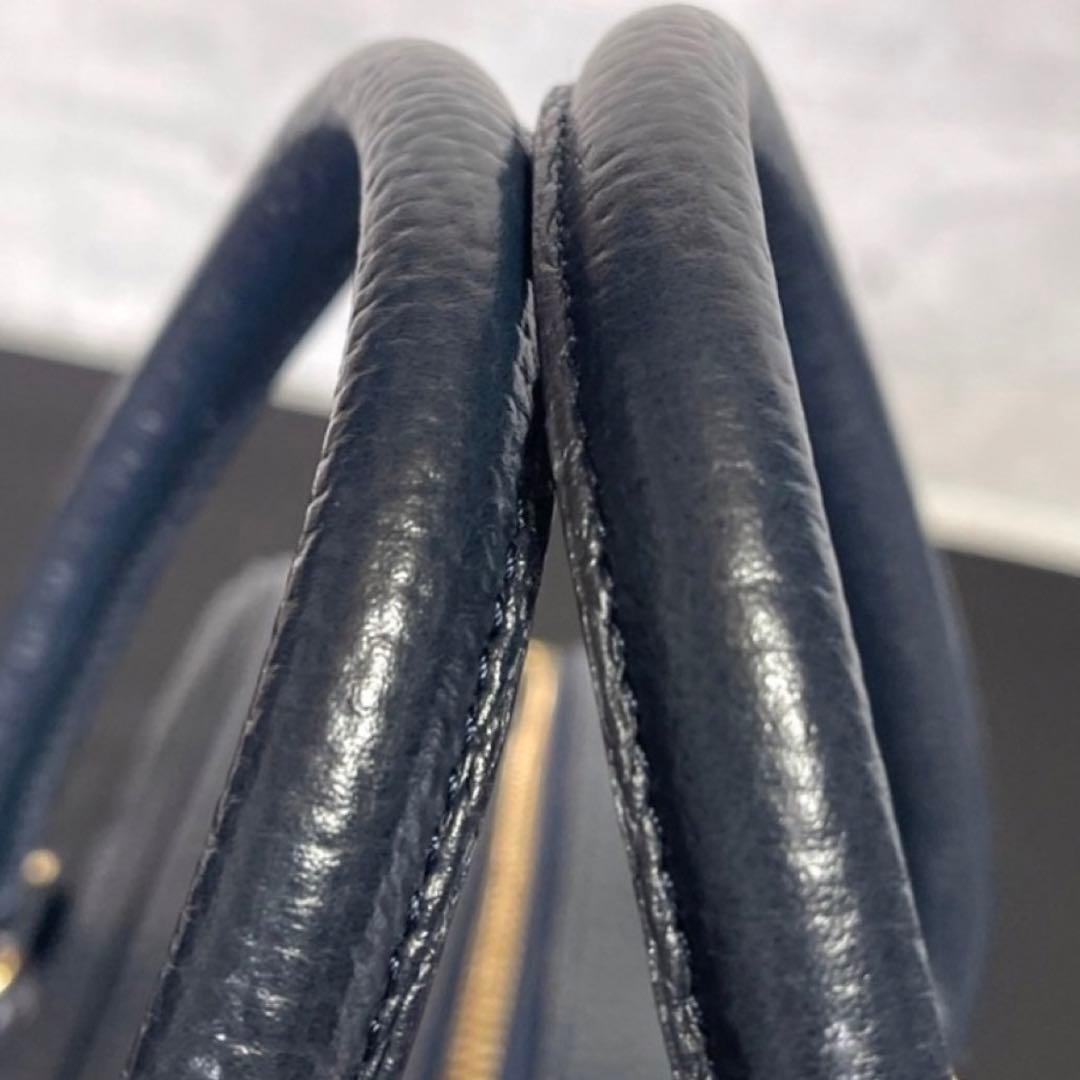 専用品A.D.M.J シュリンク型押し クリスタル ネイビー ボストンバッグ