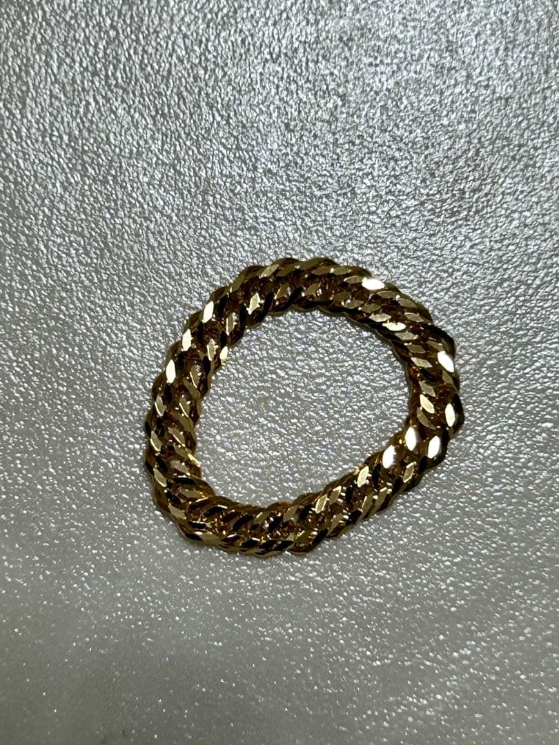 夜*酔様 喜平リング#11号 トリプル12面 K18ゴールド