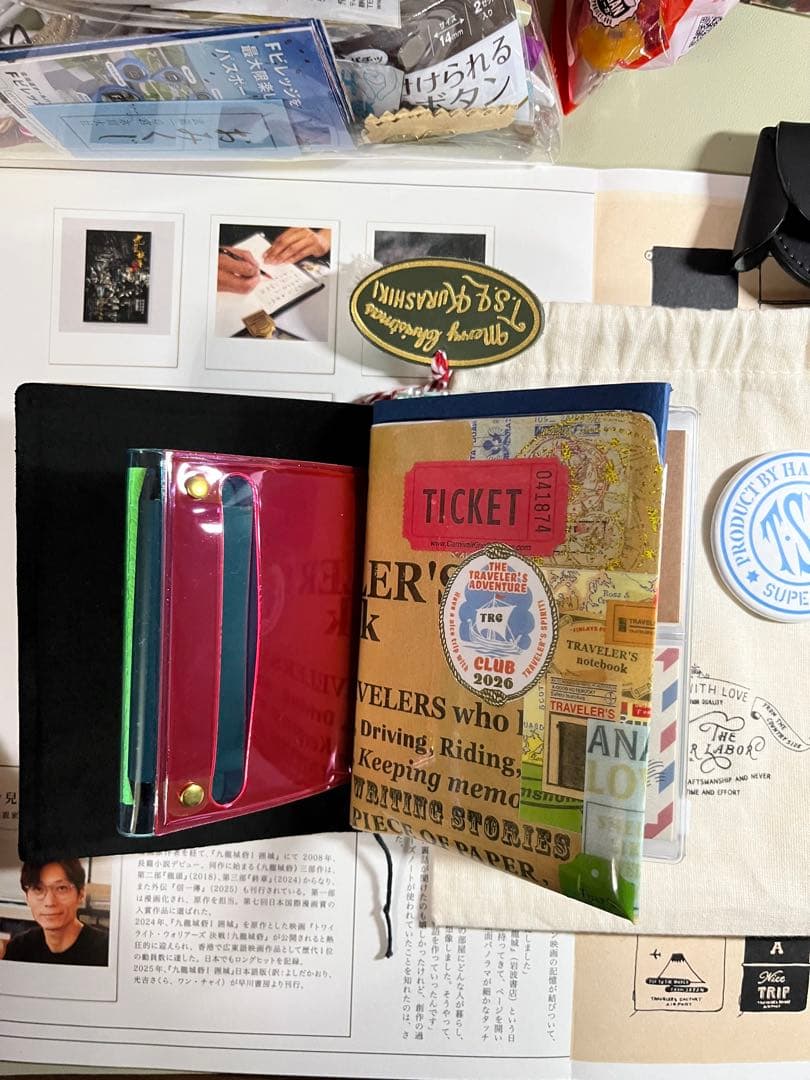 USEDトラベラーズノート パスポートサイズ ブラック財布化仕様にカスタマイズ