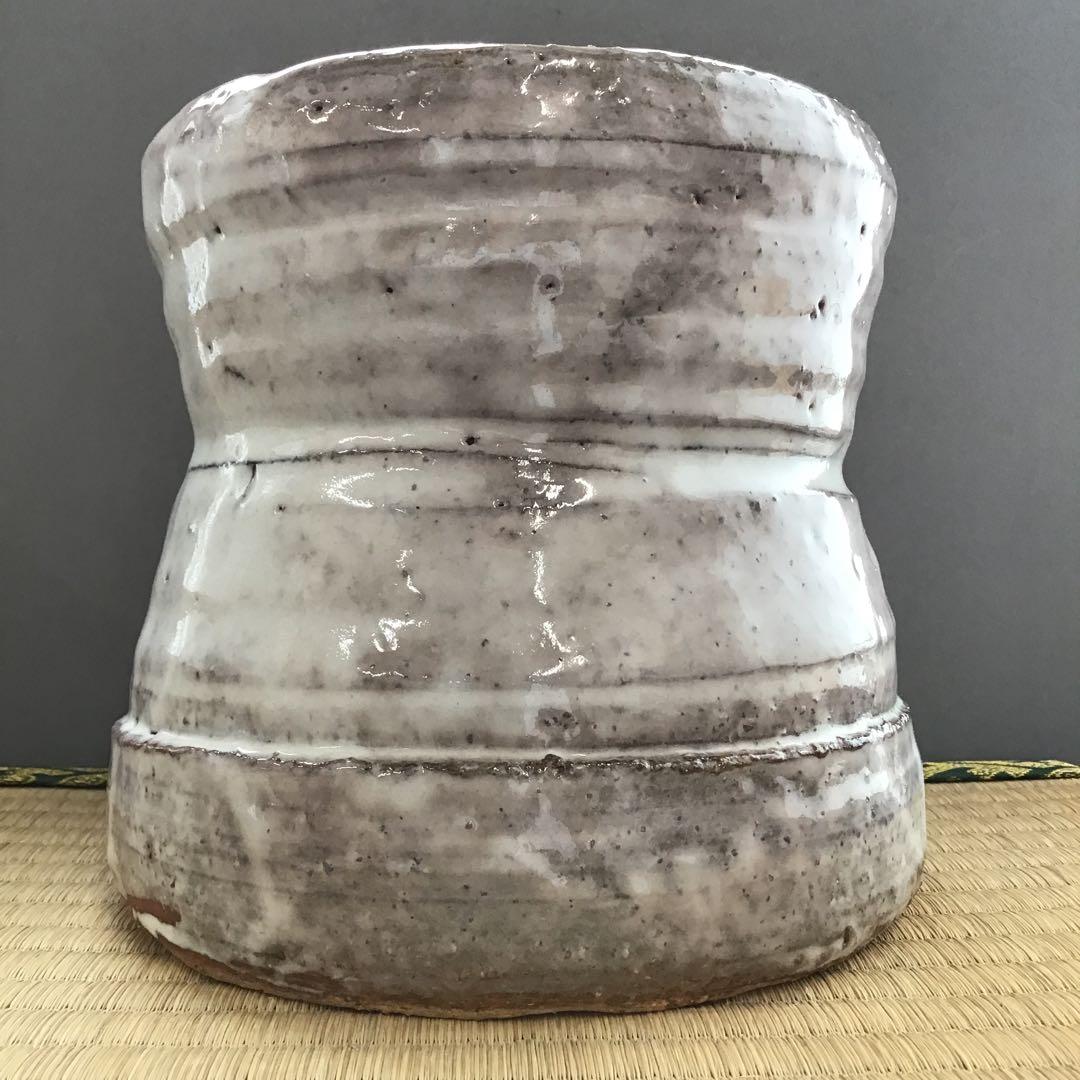 茶道具　水指　萩焼水指　天寵山　七代　　兼田三左衛門作　栞　共箱　S210MS