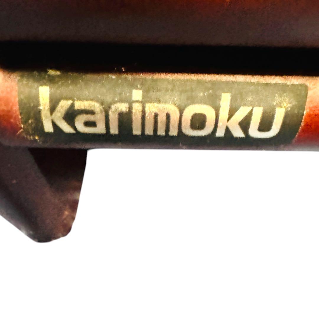 Karimoku カリモク 電話台 FAX台 オールドカリモク 昭和レトロ