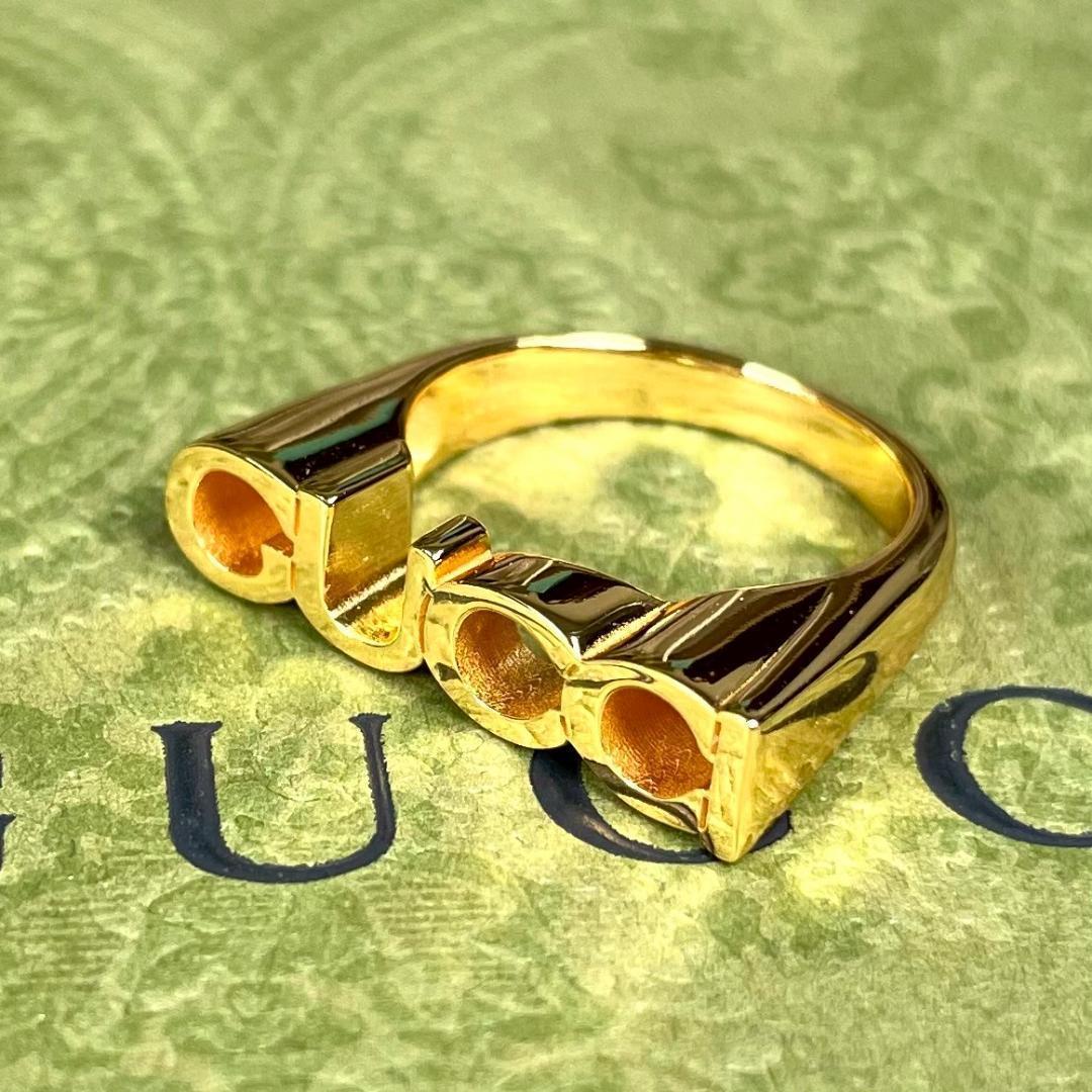 新品 現行品 GUCCI シグネット リング 指輪 ゴールド S(12号)