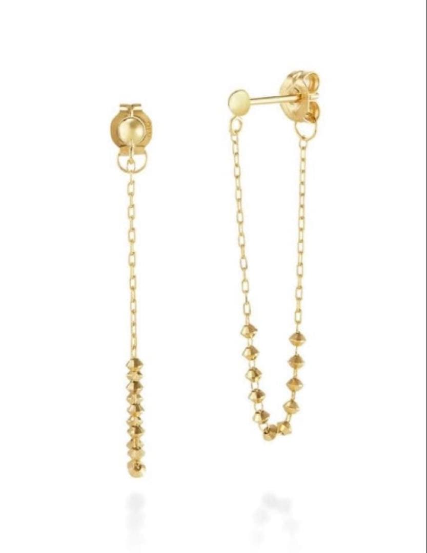 AHKAH ミモザピアス／チェーンピアス