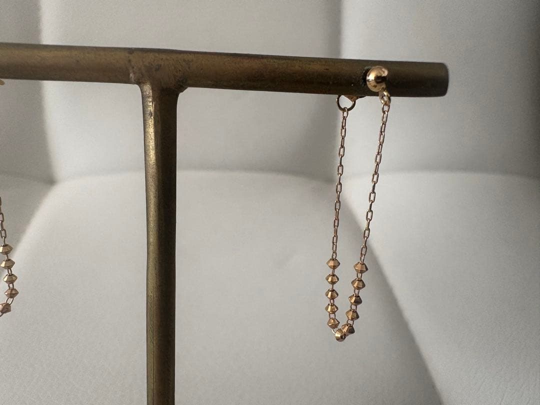 AHKAH ミモザピアス／チェーンピアス