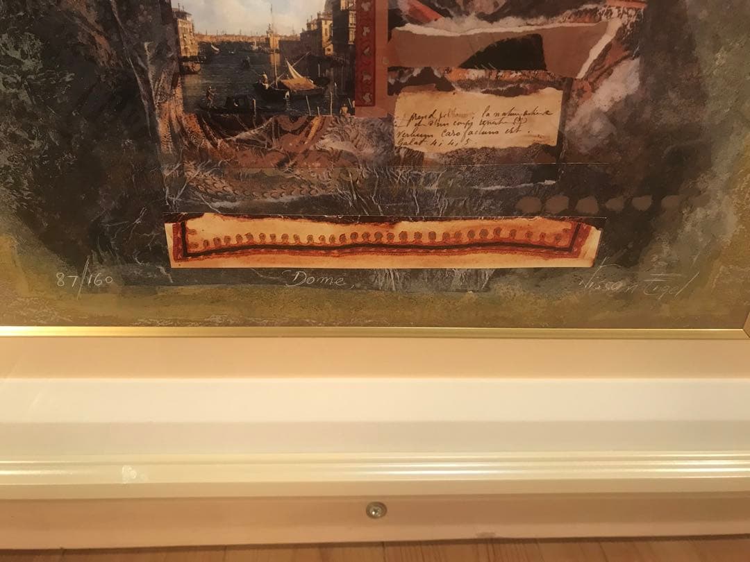 ニッサンインゲル「大聖堂」シルクスクリーン＋コラージュ　直筆サイン・作品証明書有