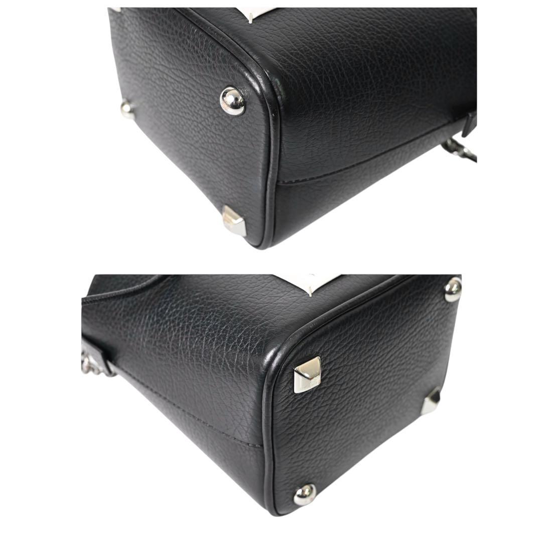 【美品】メゾンマルジェラ ブラック ショルダーバッグ 5ACバケットバッグ