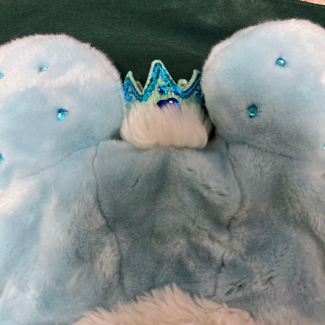 ディズニー　ファンキャップ　水色　王冠　ビジュー　ミッキー　ミニー　ポンポン