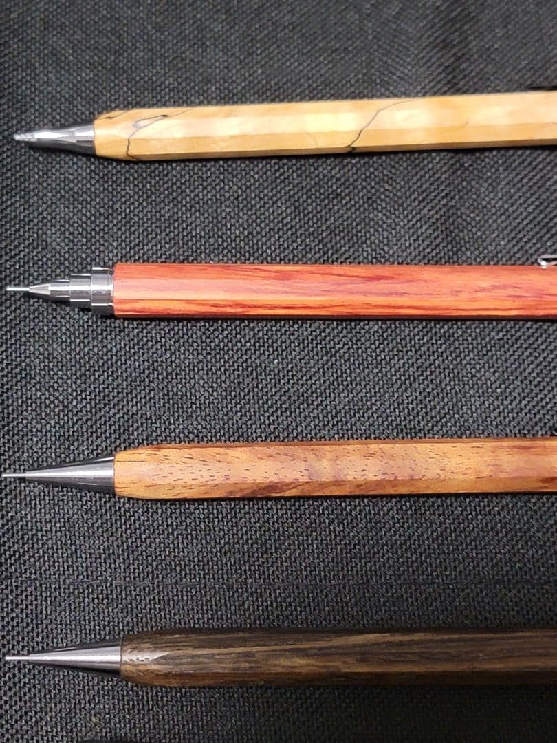 4631　woodturning　シャープペン　4本セット　木軸