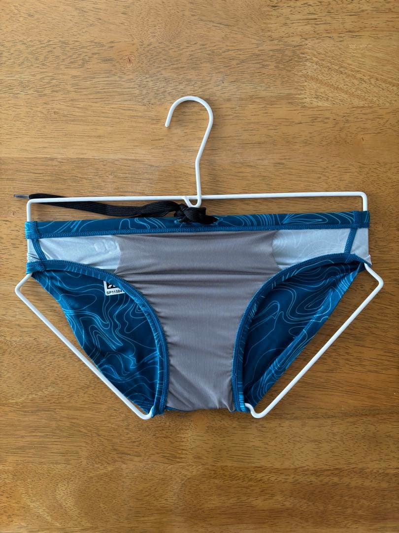 speedo 競泳水着 Ｌサイズ 波模様ブルーVパン・競パン　L