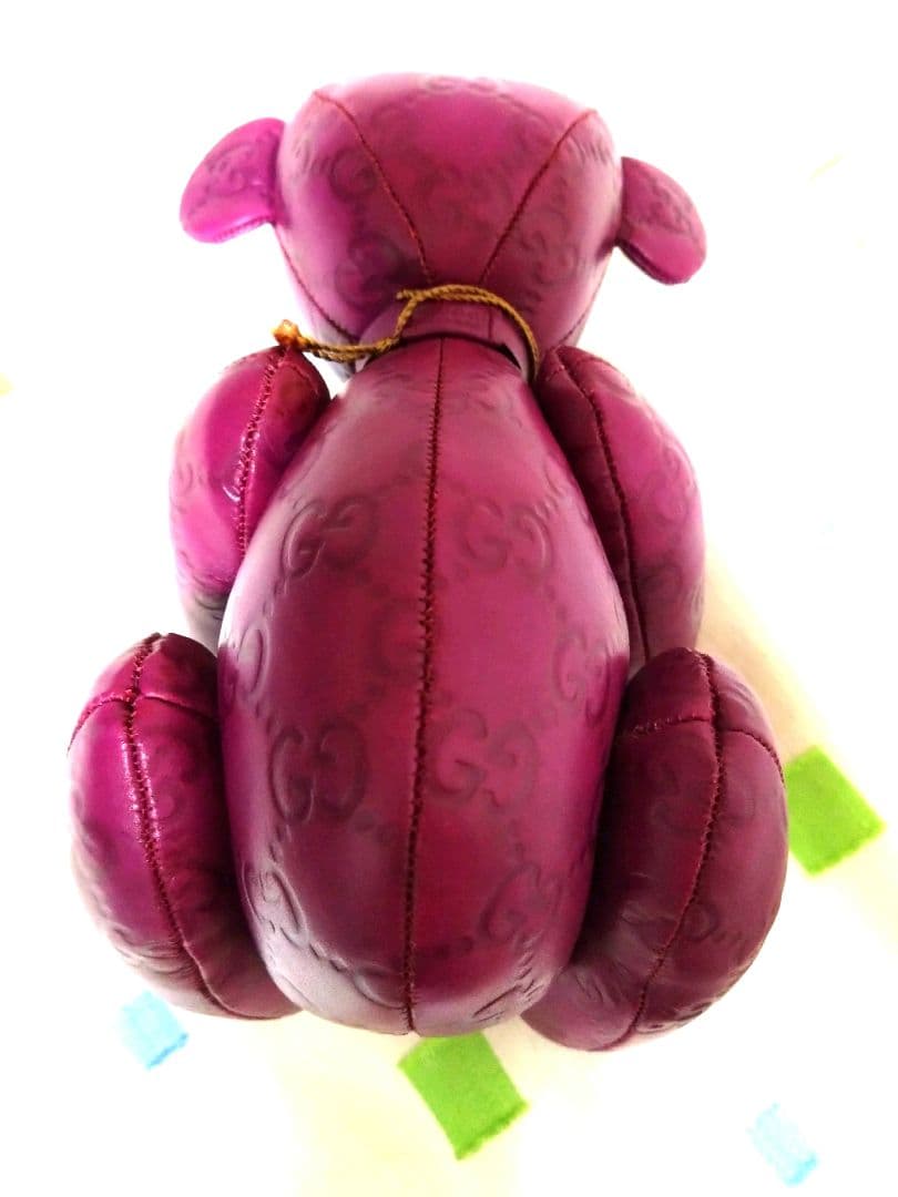 GUCCI　グッチGGシマ オール レザー　テディベア　ぬいぐるみ