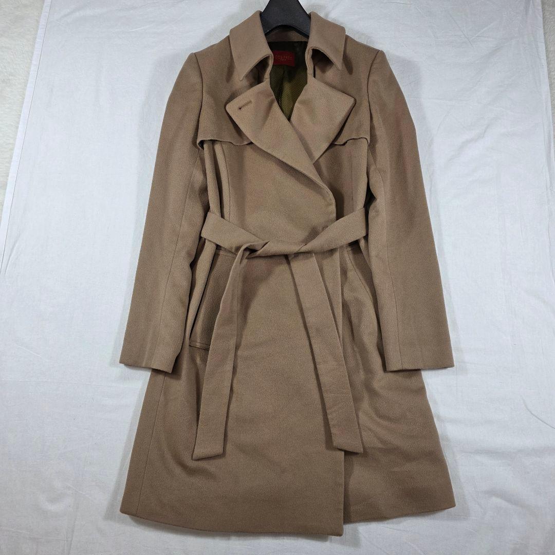 【美品　カシミヤ100%】デプレ　チェスターコート　コロンボ　ベルト　Aライン