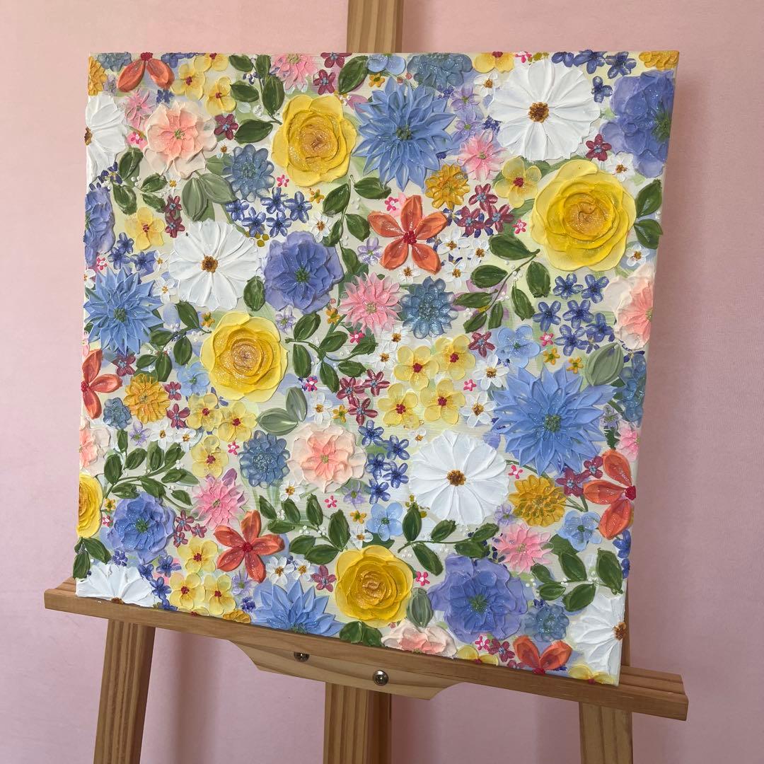 絵画 フラワー フラワーインテリア ボタニカル 花の絵 花柄 花 立体絵